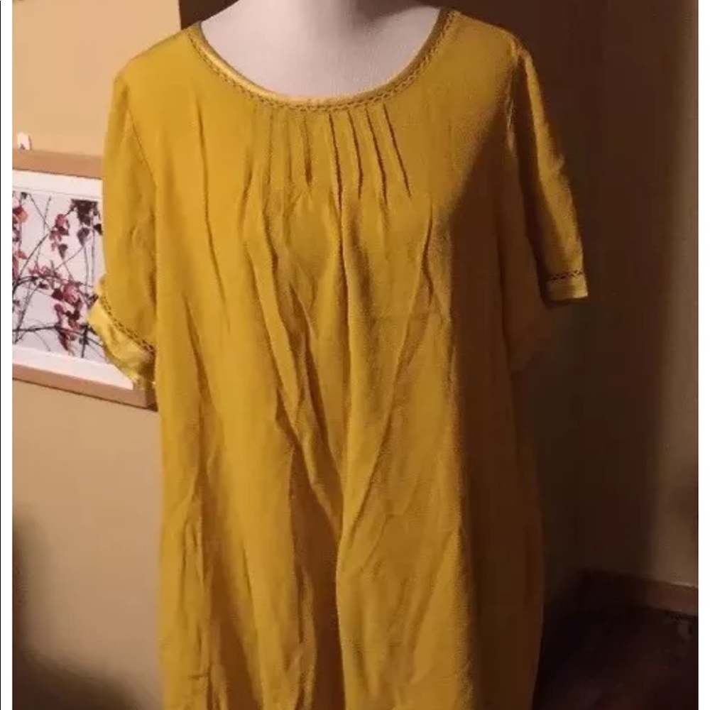 MAVE by ANTHROPOLOGIE marigold Yellow Dress XL NWT